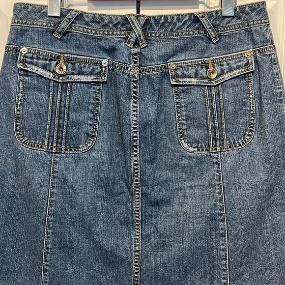 Banana Republic‎ Blue Denim A-Line Skirt Size M/L (see measurements) - Picture 6 of 8